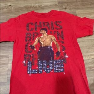 Chris Brown Red Graphic Men's Shirt